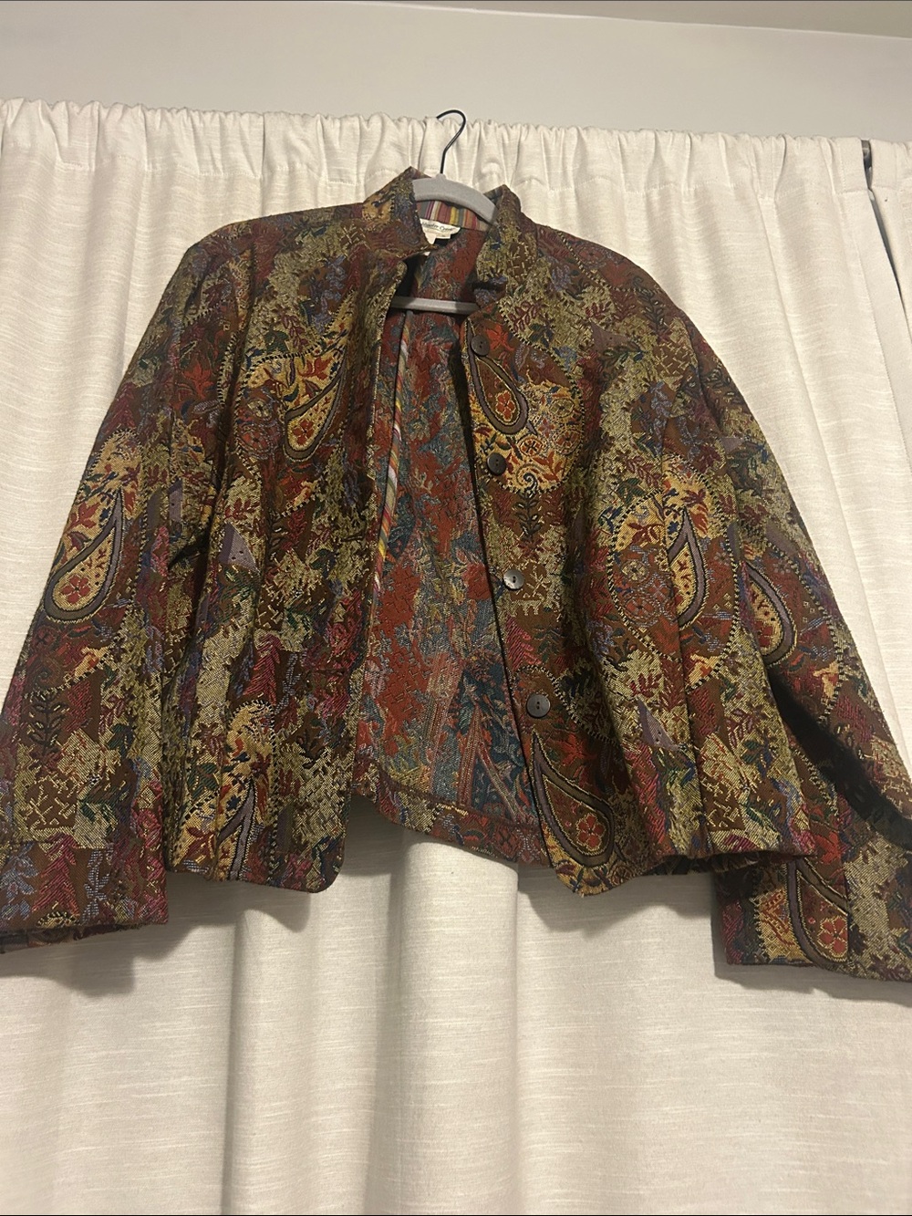 Coldwater Creek Multicolor Paisley Blazer Jacket